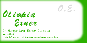 olimpia exner business card